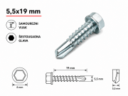 VIJAK DIN 7504 K 5,5x19